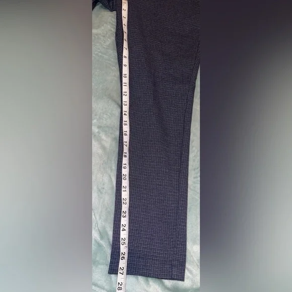 Banana Republic Women’s Slim-Tapered Cropped Pants Blue Micro Check 30 NWT - Picture 9 of 10